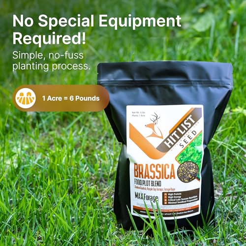 Hit List Seed Brassica Food Plot Seeds for Deer - 1 Acre (6 lbs) Annual Mix