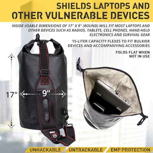 Mission Darkness 15L Waterproof Faraday Dry Bag for Electronic Device Security