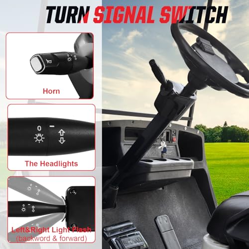 Golf Cart LED Headlight & Taillight Kit for EZGO TXT 1996-2013 with Turn Signal Horn