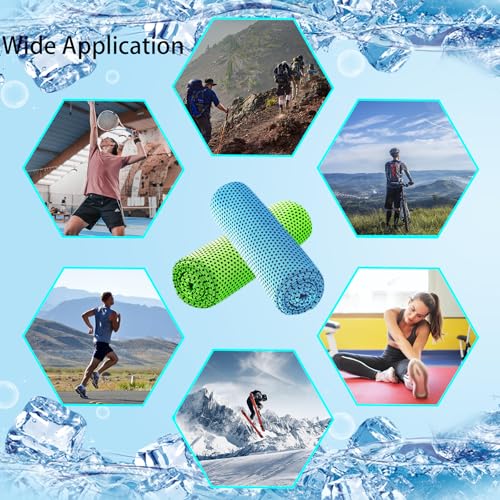 Multicolor 30-Pack Cooling Towels for Neck & Face - Microfiber Sports Ice Towels