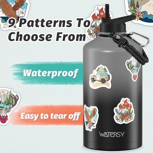 128oz Insulated Water Bottle - BPA Free & Leak Proof, Grey Black