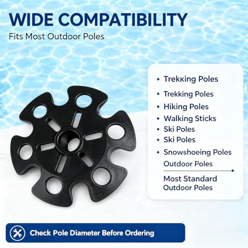 10 Pack Snow Basket Replacement for Trekking and Ski Poles