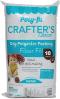 Poly-Fil Crafter's Choice Dry Packing Fiber Fill - 10 Ounce Bag in Blue/Orange for Crafting Projects