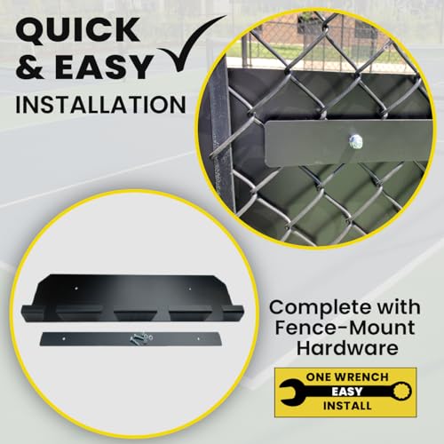 Pickleball Paddle Rack - Holds 4 or 8 Paddles, Heavy-Duty Steel with Weatherproof Coating - Variation 1