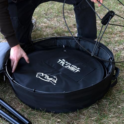 MVP Disc Sports Black Hole Pro Portable 24-Chain Disc Golf Basket with Transit Bag