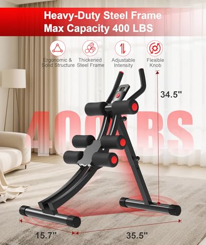 KESH WELL Ab Machine for Core Workout, Waist Trainer for Women & Men