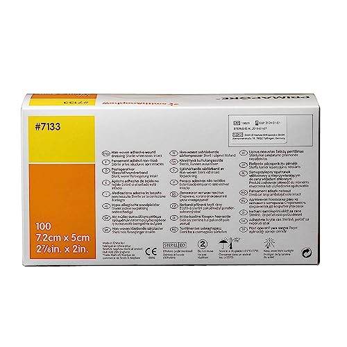 Medical Adhesive Wound Dressing Pack of 100 - Highly Absorbent, Low-Adherent