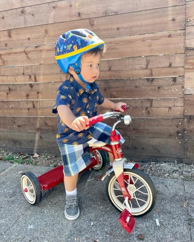 Radio Flyer Classic Red Tricycle for Ages 2-4 - Split Single Deck, 10" Front Wheel & Bell