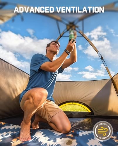 FanttikOutdoor Zeta C2/3/4 Camping Tent 9x7ft, 2/3/4 Person Instant Dome Tent Waterproof