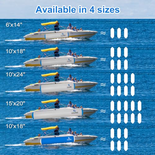 COOLWAVE 6'x14" Inflatable Boat Fender Dock Bumper for Docking & Protection