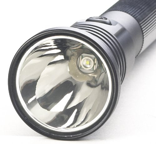 Rechargeable LED Flashlight Without Charger - 800 Lumens, Long Range, Black