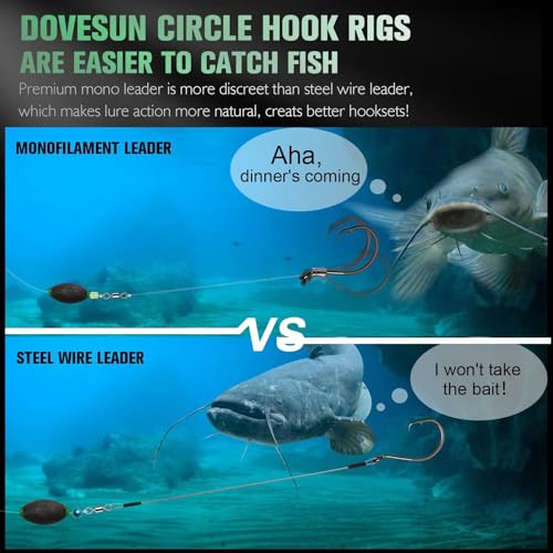 6/0 Circle Hook Rig - Pre-Rigged Catfish & Saltwater Fishing Set