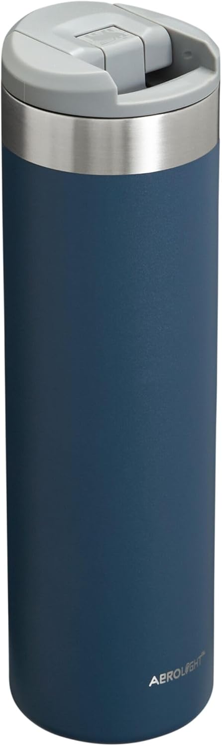Stanley AeroLight Transit Bottle 20 oz - Lightweight Insulated Stainless Steel | Leak-Resistant Lid | Navy