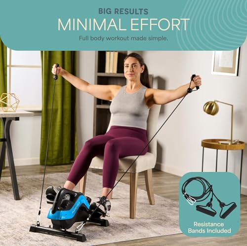 Lifepro FlexCycle Under Desk Elliptical Pedal Exerciser - Blue for Seniors