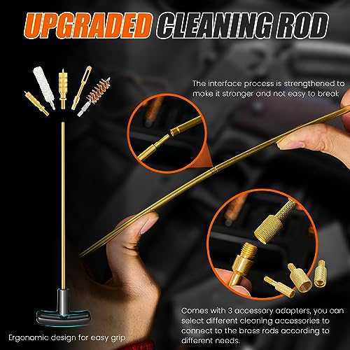 Universal Gun Cleaning Kit with Brass Brushes, Rods, Jags & Carry Case