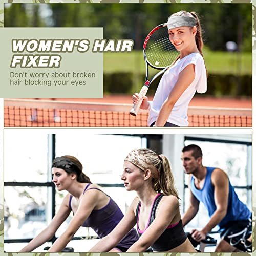 Camouflage Sports Sweatbands 18 Pack Unisex Headbands for Running Fitness Yoga