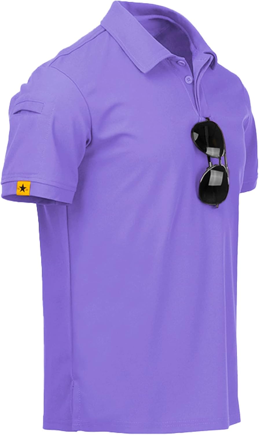ZITY Men's Polo Shirt - Short Sleeve Tactical Athletic Golf Tee | Stylish Casual Collared Design