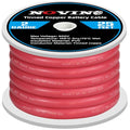 NOVINO 2 AWG Marine Battery Cable 25ft Red Tinned Copper Welding Wire
