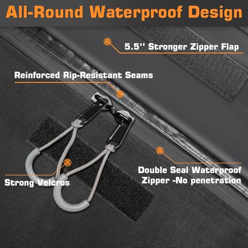 Sailnovo 15 Cu Ft Waterproof Roof Cargo Bag 41x36x17 Inches for Vehicles
