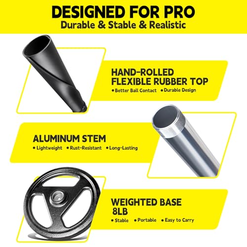 Adjustable Batting Tee for Baseball & Softball 24-46 Inches - Kids & Adults Training Equipment