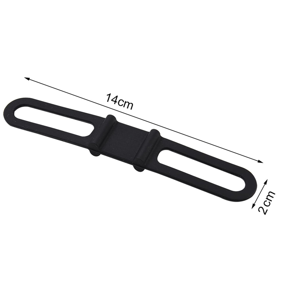 Socobeta 5PCS Universal Cycling Light Clip Mount Holder Cycling Bike Silicone Elastic Rubber Strap Bandage Tie Flashlight Holder