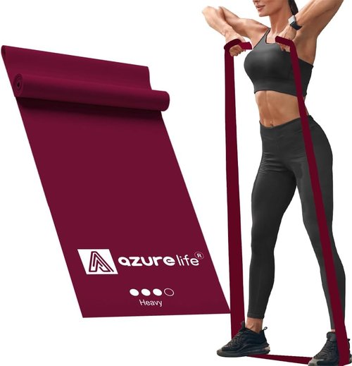 AZURELIFE Professional Non-Latex Resistance Bands - 8 Yards Bulk Roll for Yoga, Pilates & Rehab