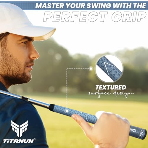 Titanun Oversize Dri-Tac Golf Grip - Non-Slip, Cushioned Moisture-Wicking, Shock Absorption, 13 Pieces