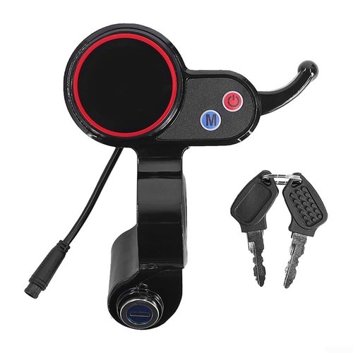 Electric Scooter LCD Display for H5 E-Scooter Thumb Throttle Speedometer, E-Bike Thumb Throttle Controller with LCD Display Panel Cycling Monitor Scooter Controller