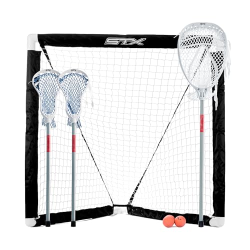 Kids Mini Lacrosse Set with Goal, Sticks & Balls - Indoor & Outdoor Play