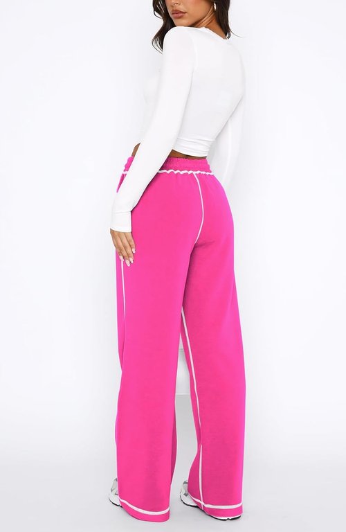 DISCIPBUSH Women's Track Pants - Soft Wide Leg Jogging Sweatpants for Comfortable Lounging