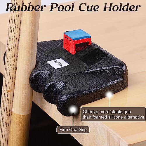 Pool Cue Stick Holder with 4 Holes - Portable Billiard Cue Rack for Tables or Desk