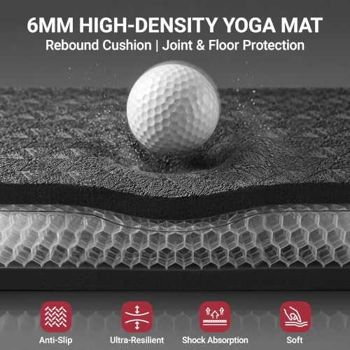 VTORY Extra Large Yoga Mat 8'x5'x0.25" Non-Slip Exercise & Workout Mat