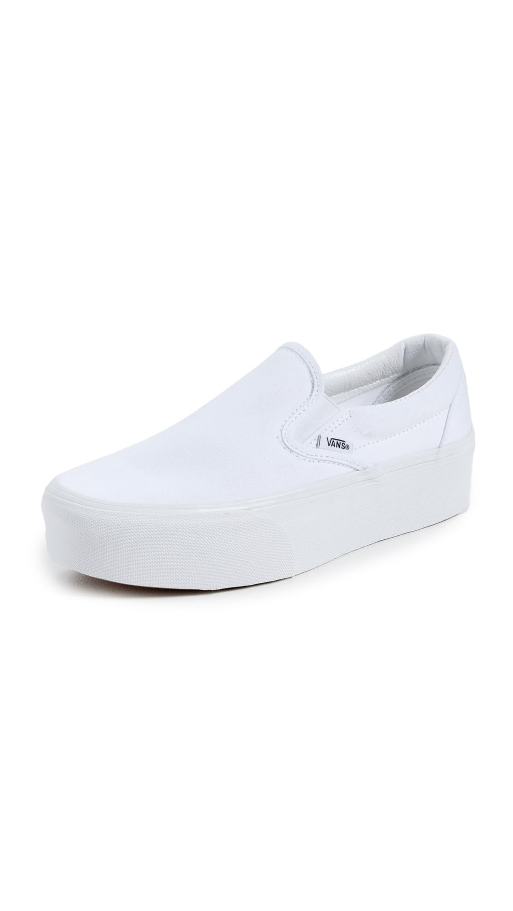 Vans Unisex Ua Classic Slip-On Stackform Sneakers, Canvas True White, 5.5 US Women/4 US Men