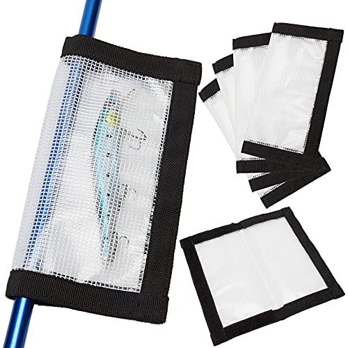 Fishing Lure Wraps for Rod Black - Tangle-Free Hook Protectors 4 Pack