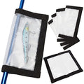 Fishing Lure Wraps for Rod Black - Tangle-Free Hook Protectors 4 Pack