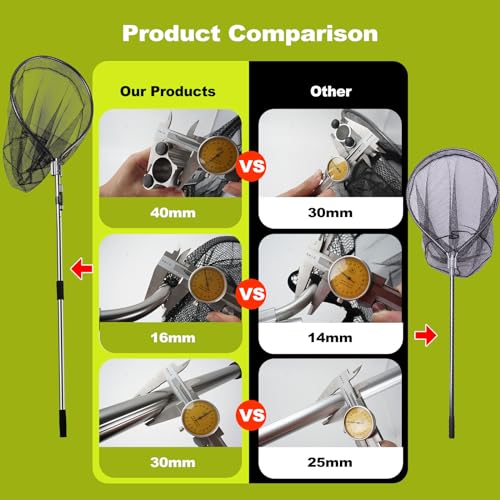 Dog Catch Net with Extendable Pole & LED Light for Wildlife Control