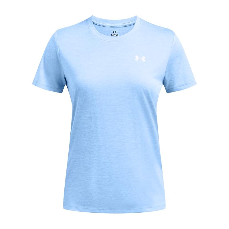 Under Armour Women's Tech Twist Short Sleeve Crew T-Shirt - Horizon Blue / White, Large