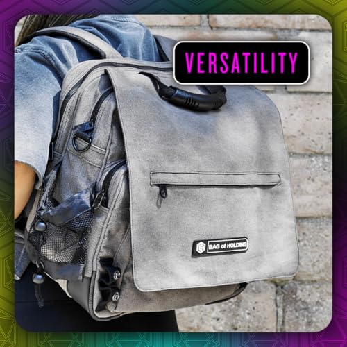 Rollacrit Bag of Holding Canvas Messenger Bag for Dice, Books, Miniatures & Laptop