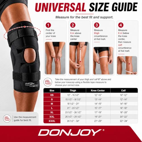 DonJoy Drytex Sport Knee Brace Large - Knee Support for Injuries & Sports