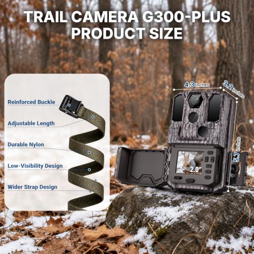LynHawk Camo 2 Pack Trail Camera with No-Glow IR Night Vision, 0.05s Trigger, Waterproof Hunting Camera