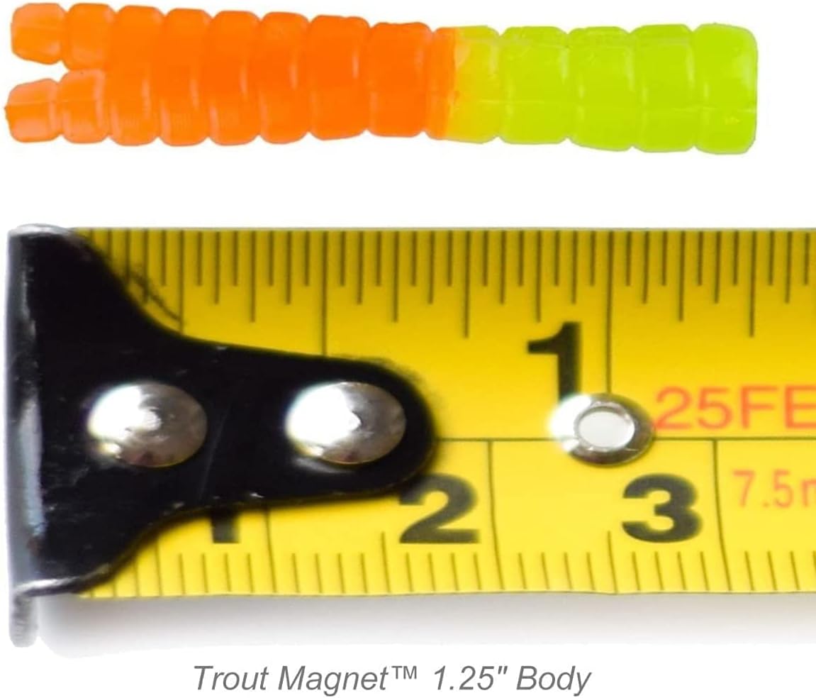 Trout Magnet | 50-Pack Split-Tail Grub Bodies for Enhanced Fishing Success