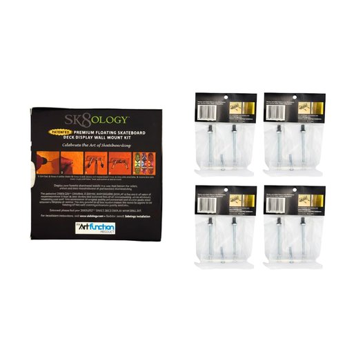 Sk8ology Skateboard Deck Display 5 Pc Kit Floating Wall Mount_AB