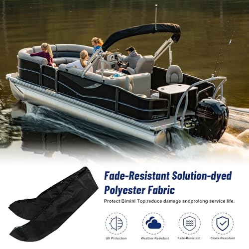HWEIUA Oversize Bimini Top Storage Boot Cover 103" Waterproof Canvas Boat Cover