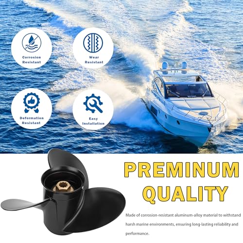 10 3/8 x 13 Mercury Outboard Propeller 20HP 25HP Aluminum Spline 10 Tooth