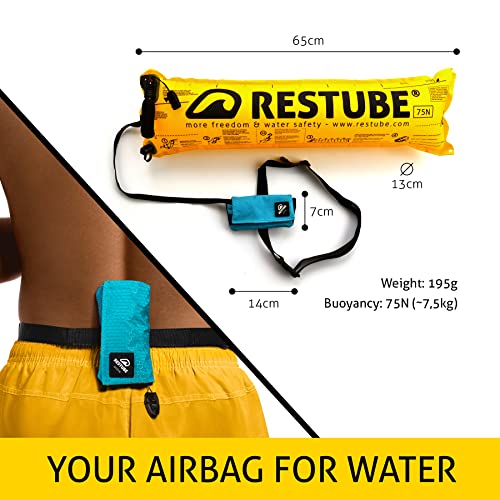 Restube Active Swimming Safety Buoy Black + Ice Mint for Adults & Kids