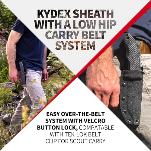 Off-Grid Knives Backcountry Blackout V2 Fixed Blade Knife Cryo D2 Steel G10 Scales Camping Hunting Survival