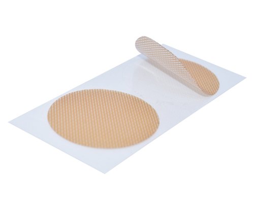 DoHope 25Pairs Mens Nipple Concealer Protector Invisible Nipple Covers Prevent Nipple Chafing Sticker Patch 3cm / 3.5cm (4.5CM Nude)