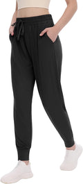 TNNZEET Women's Joggers - High Waisted Lightweight Athletic Pants with Pockets | Tapered Leg Design