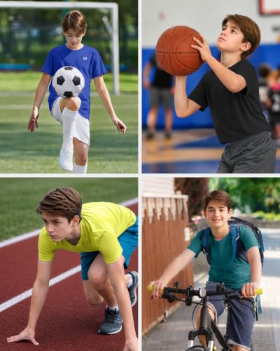 Boys Athletic Rash Guard Short Sleeve Swim Shirt - 12-13 Years Royal Blue