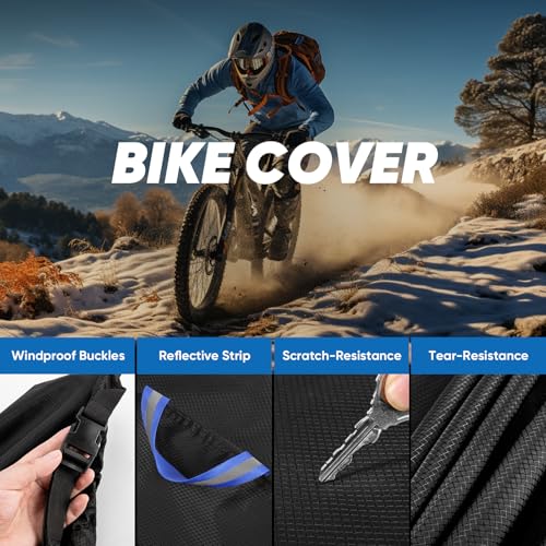 XL Bicycle Cover for 2 Bikes Waterproof Heavy Duty Outdoor Rain Windproof